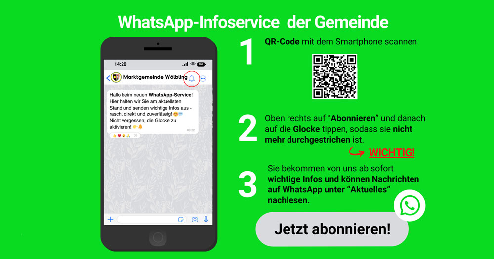 WhatsApp Info Kanal | Marktgemeinde Wölbling