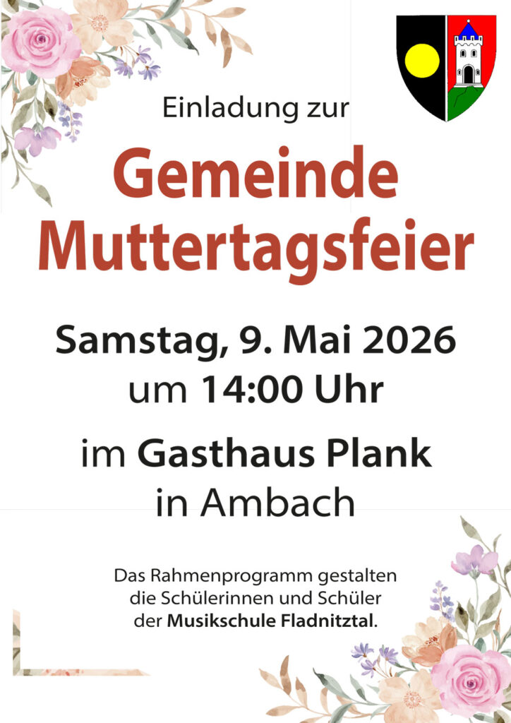 Einladung zur Gemeinde Muttertagsfeier