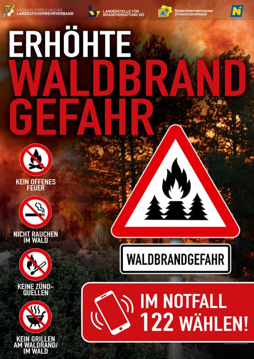 Erhöhte Waldbrandgefahr