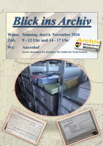 Blick ins Archiv – Save the Date!